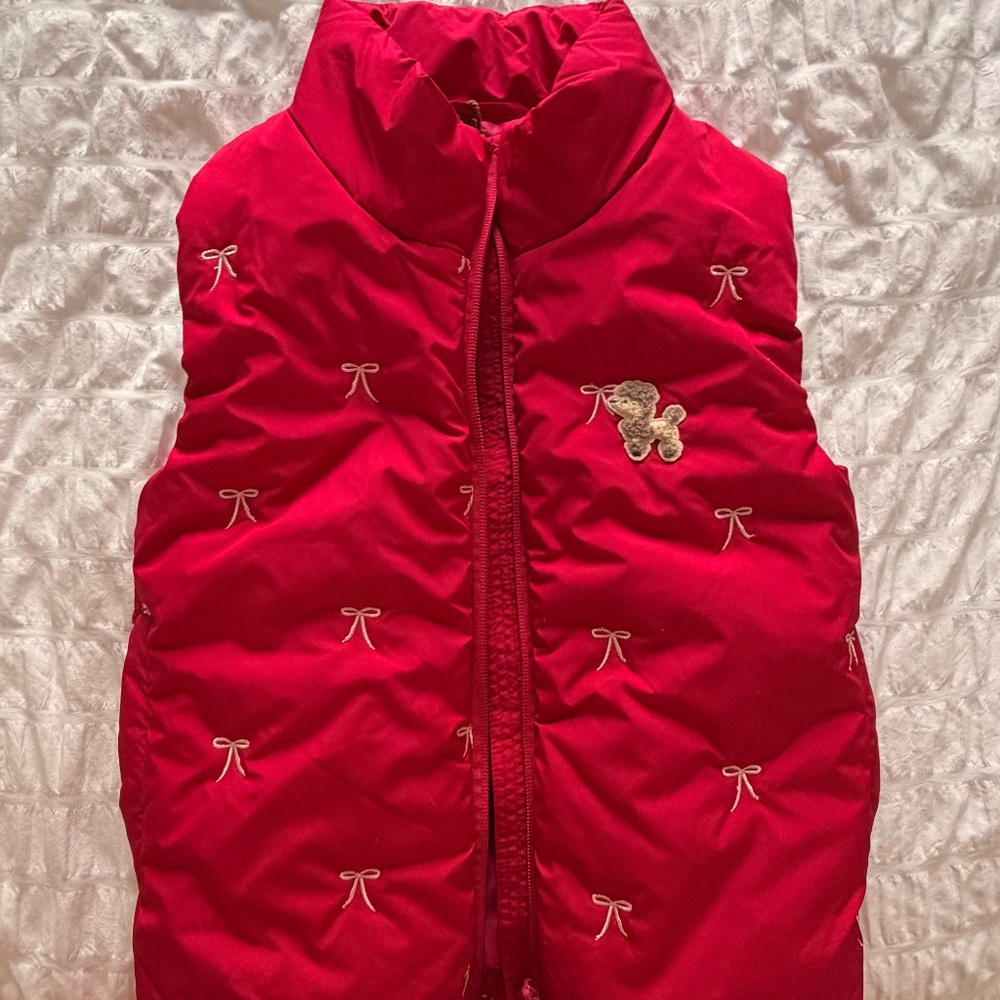 VESTE DOUDOUNE SANS MANCHES ROUGE FRAMBOISE, ENFANT